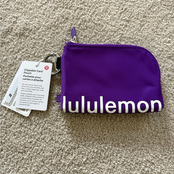 lululemon athletica Handbags - Lululemon Clippable Card Pouch NWT college purple